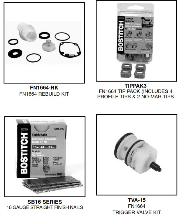 BOSTITCH FN1664 Pneumatic Stapler - Control AdjustmeFnt