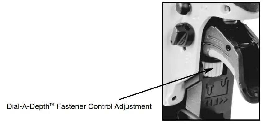 BOSTITCH FN1664 Pneumatic Stapler - Control Adjustment