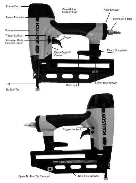 BOSTITCH FN1664 Pneumatic Stapler - TOOL COMPONENTS