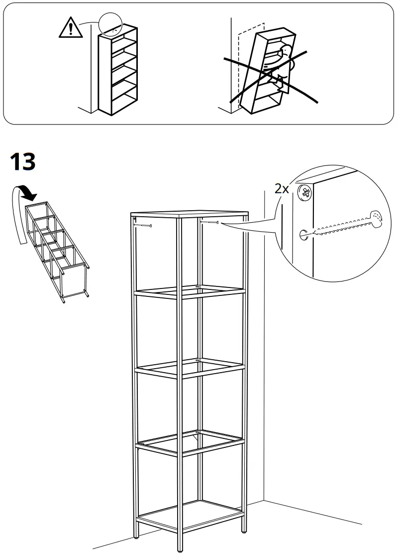 IKEA VITTSJO Shelving Unit - Assembly 5