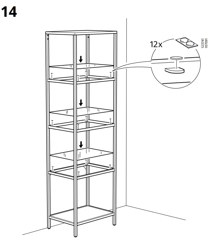 IKEA VITTSJO Shelving Unit - Assembly 6
