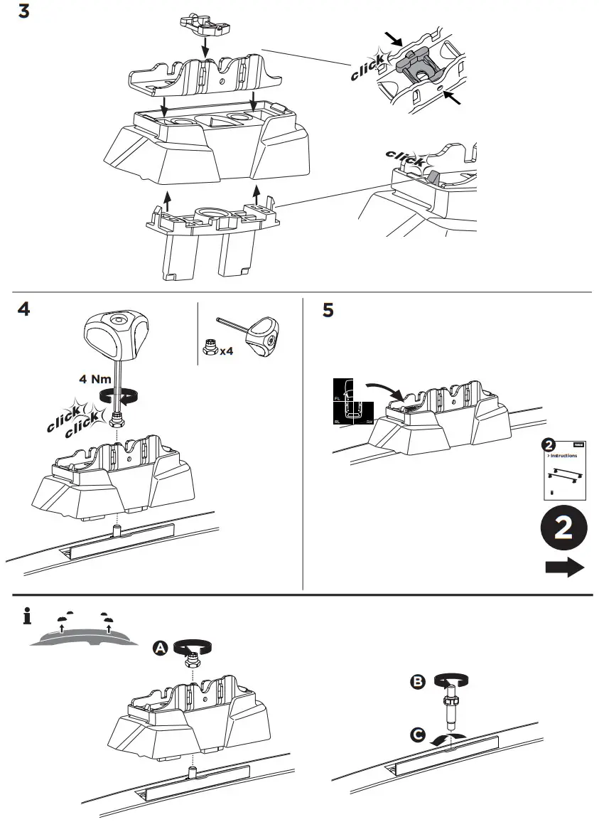 THULE 187038 Car Roof Rack Fitting Kit - Fig