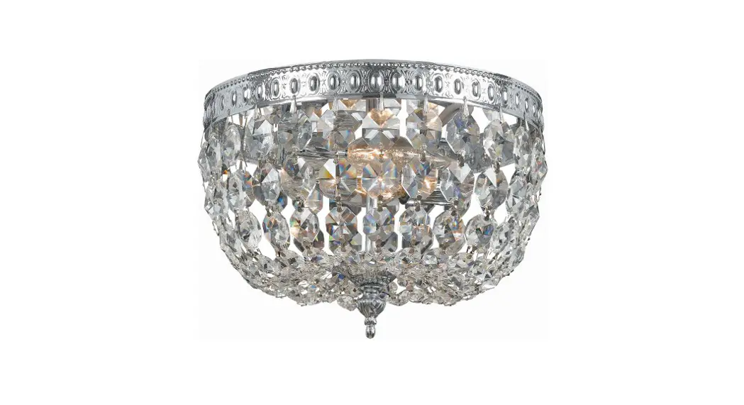 Crystorama 714-ch-cl-saq Three Light Ceiling Mount Instruction Manual