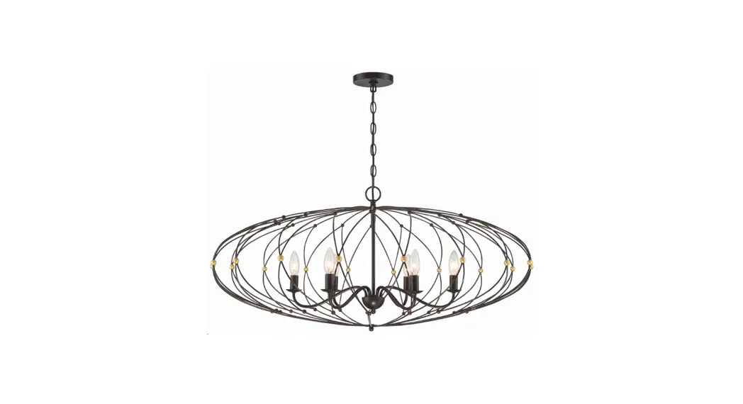 Crystorama Zuc-a9034-eb-ga Four Light Chandelier Instruction Manual
