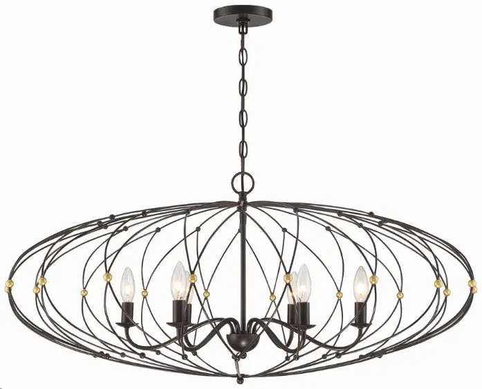 CRYSTORAMA ZUC A9034 EB GA Four Light Chandelier - fig