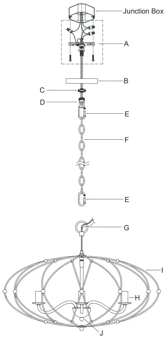 CRYSTORAMA ZUC A9034 EB GA Four Light Chandelier - fig5