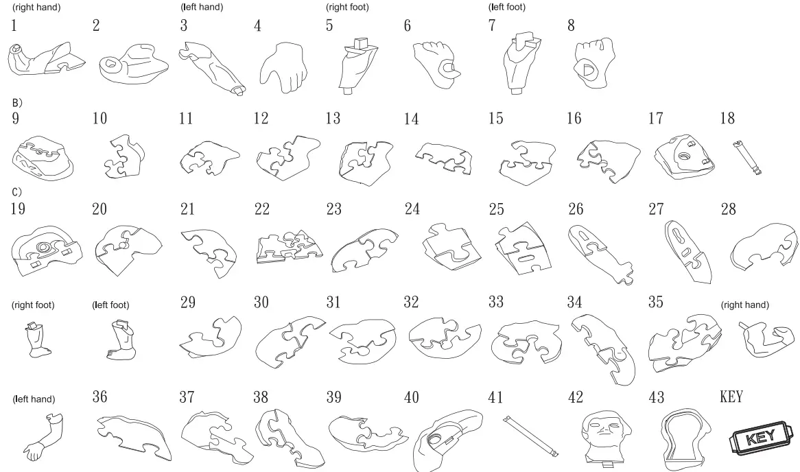 AreYouGame 30910 3D Crystal Puzzle - Instructions