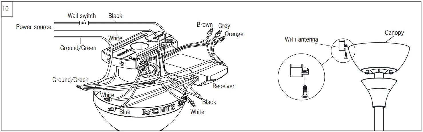 MONTE CARLO Streaming 52 Inch LED Indoor Outdoor Matte White Smart Ceiling Fan - step 11