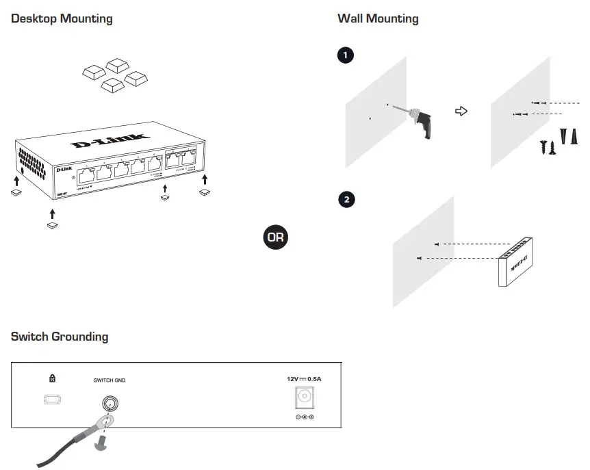D-Link DMS-100 Desktop Gigabit Switch - HARDWARE