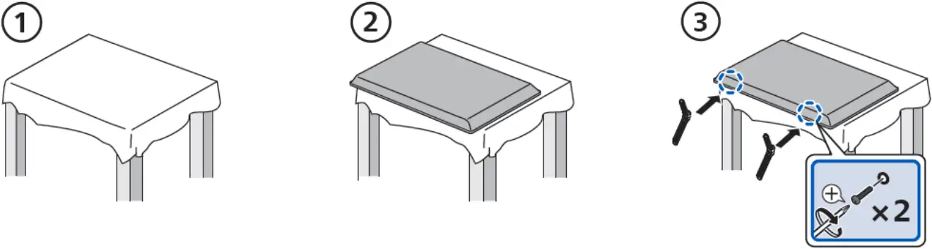 PHILIPS 4756 Series - Mount base onto tv