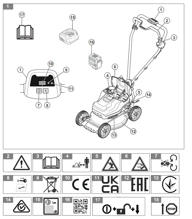 Husqvarna LB 442i Cordless Lawnmower - fig