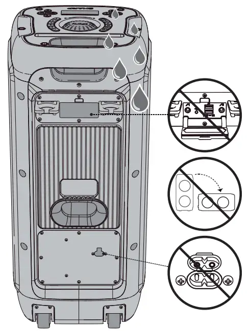 SHARP PS-949 Portable Party Speaker - outdoors