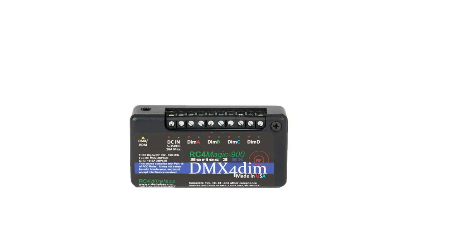 Rc4 Wireless Rc4m-900sx 4 Channel Wireless Dimmer User Guide