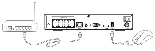 VEEZOOM 8CH 5MP PoE Home Security Camera System - Diagram