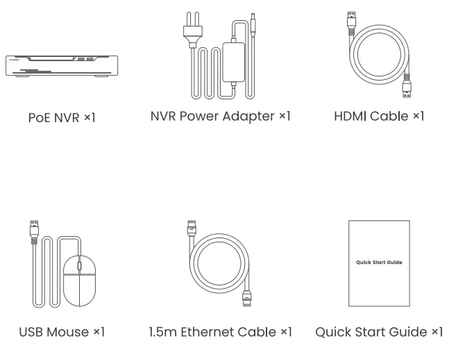 VEEZOOM 8CH 5MP PoE Home Security Camera System - box