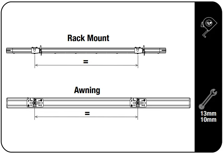 FRONT RUNNER RRAC222 Awning Mount - Measure the pitch