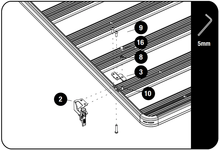 FRONT RUNNER RRAC222 Awning Mount - Rack Mount Brackets