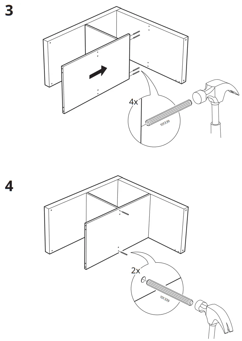 IKEA KALLAX Shelving Unit with Doors - Assembly 1