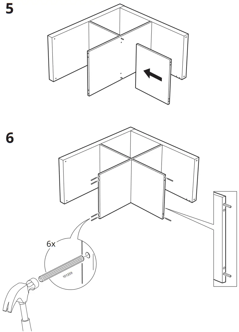 IKEA KALLAX Shelving Unit with Doors - Assembly 2