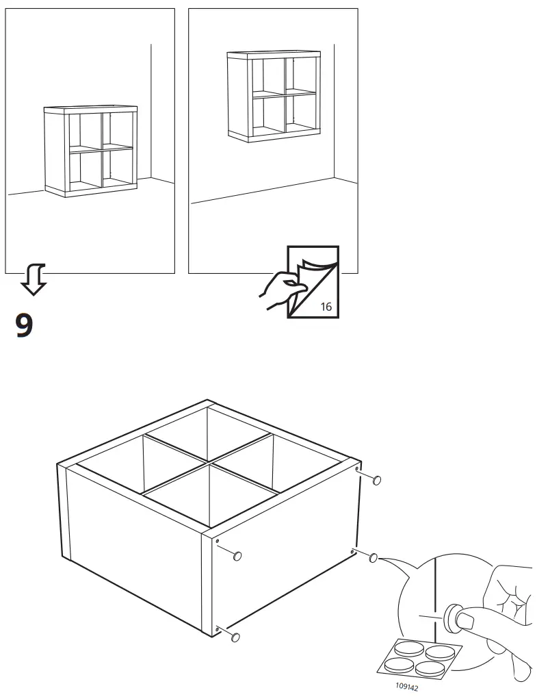 IKEA KALLAX Shelving Unit with Doors - Assembly 4