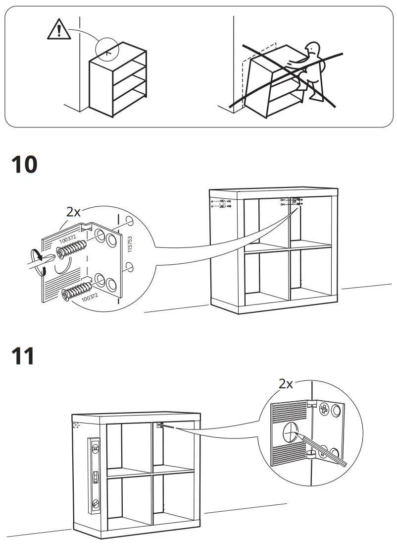 IKEA KALLAX Shelving Unit with Doors - Assembly 5