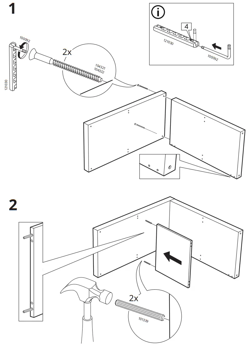 IKEA KALLAX Shelving Unit with Doors - Assembly
