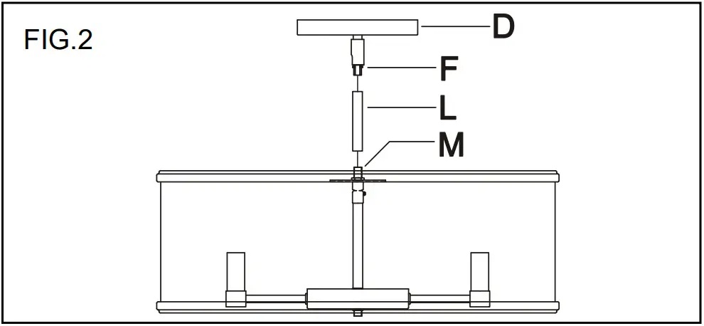 METROPOLITAN N7325 613 Luxour 5 Light Polished Nickel Pendant - FLUSH MOUNT