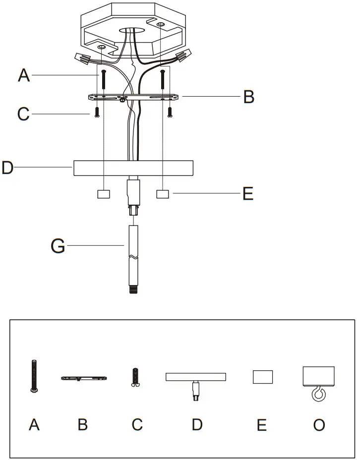 METROPOLITAN N7325 613 Luxour 5 Light Polished Nickel Pendant - Hardware Bag