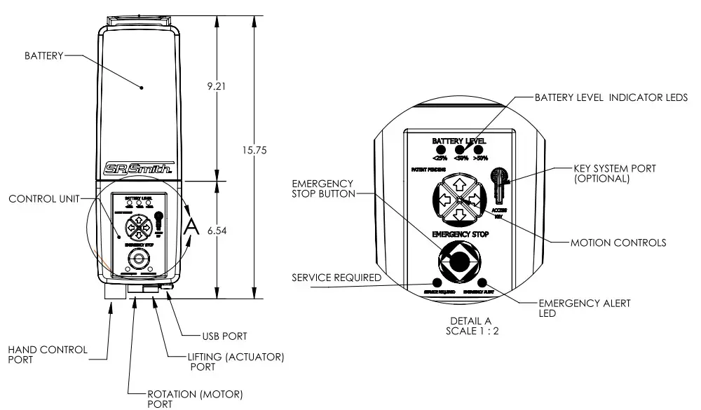 S R Smith 400-7001 LiftOperator Intelligent Control -battery