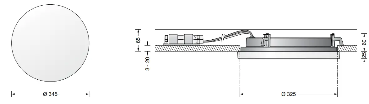 BEGA 50893 2 Ceiling Recessed Indoor Luminaire -