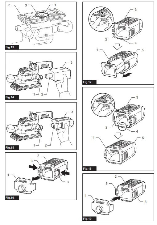 makita DBO382Z Cordless Finishing Sander - FIG 2