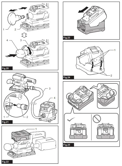makita DBO382Z Cordless Finishing Sander - FIG 3