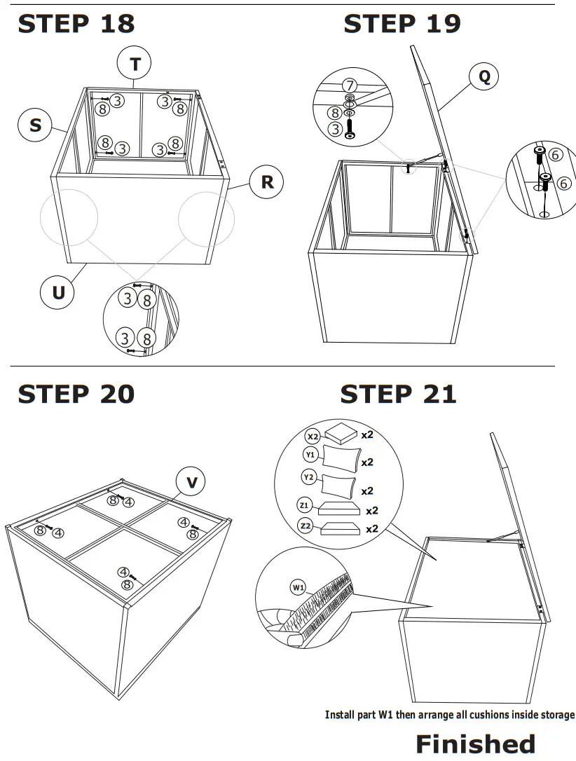 COSTWAY HW68605 8 Piece Rattan Sofa Set - STEP 6