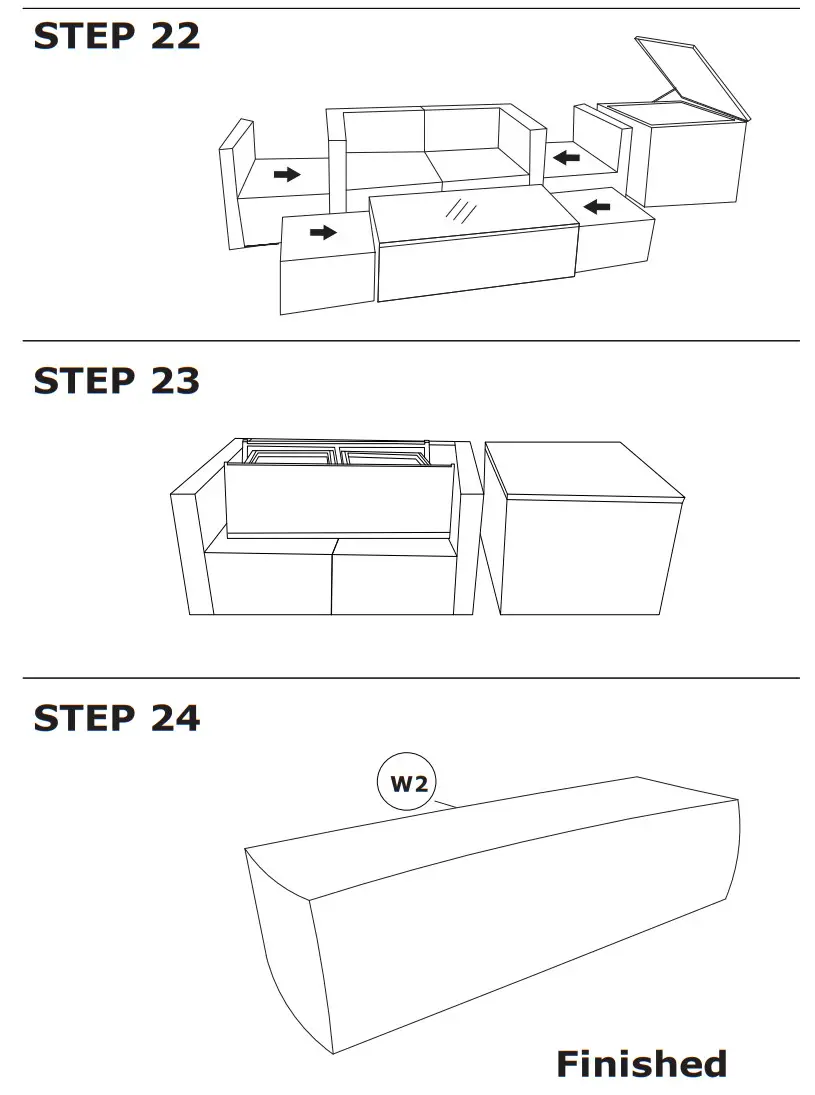 COSTWAY HW68605 8 Piece Rattan Sofa Set - STEP 7