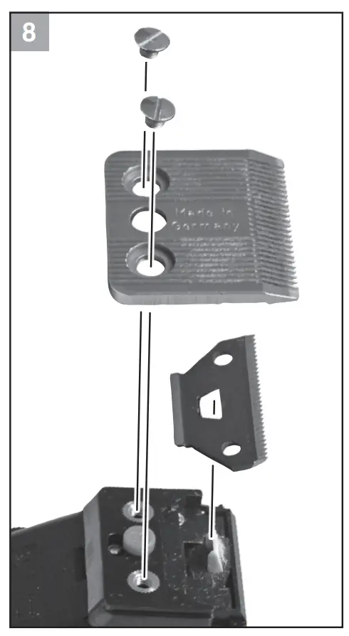 Changing the bottom blade and the top blade 