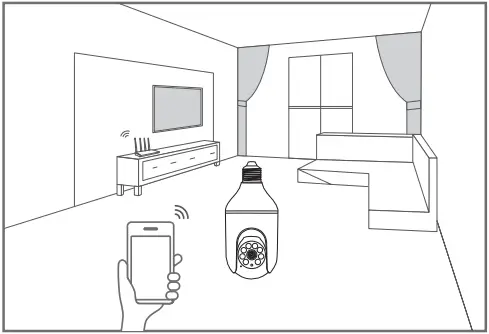 SEHMUA L1 2K Light Bulb Security Camera C4