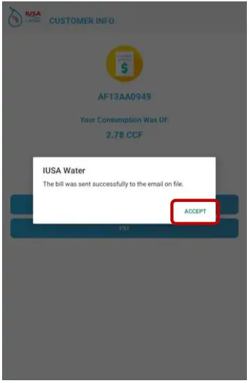 IUSA Water Stellum-MAPP-FLU Smart Self-Management System - bill has been sent