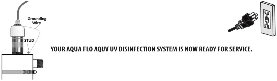AQUA FLO AQUV-8R1 Ultraviolet Disinfection System - Connect the ballast power cable to the AC supply