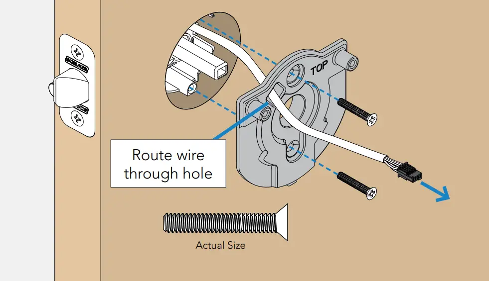 SCHLAGE Encode Smart WiFi Lever - Install the backplate