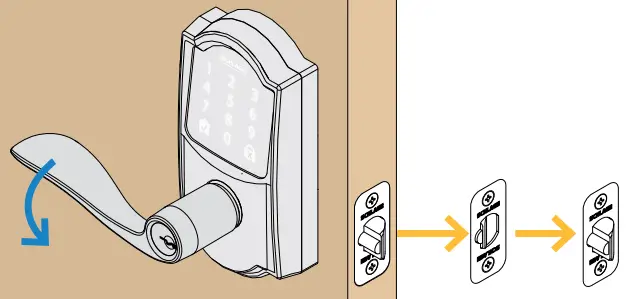 SCHLAGE Encode Smart WiFi Lever - Lock is installed