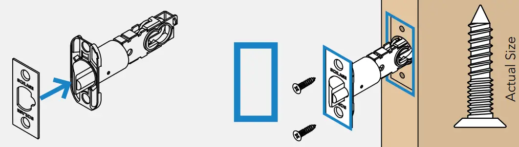 SCHLAGE Encode Smart WiFi Lever - faceplate firmly