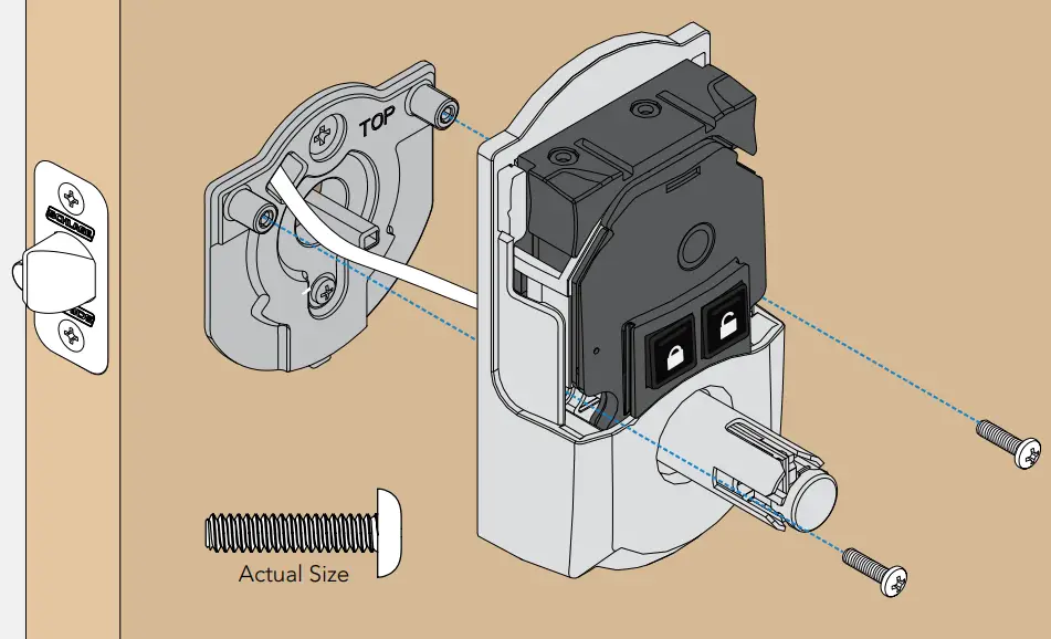 SCHLAGE Encode Smart WiFi Lever - inside assembly