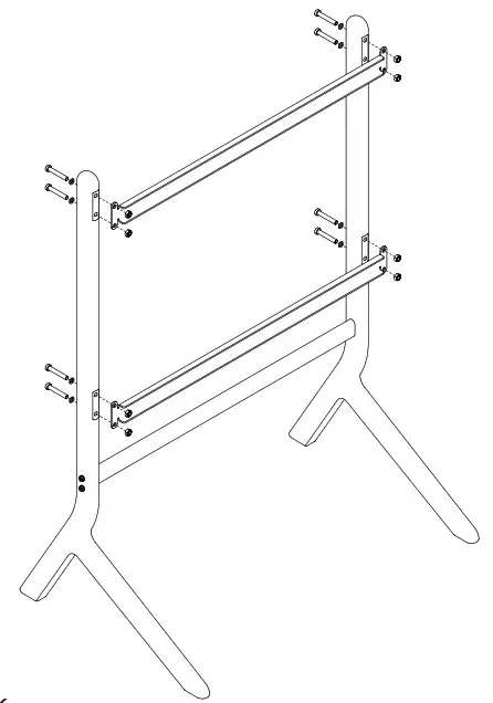 Pedestal Hopper TV-Stand - brackets
