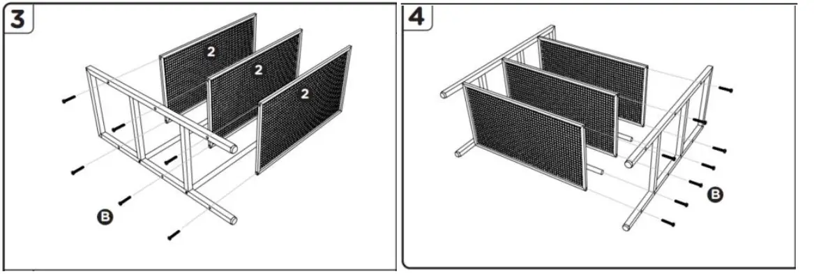 Humble Crew UT76658 Grey 3 Tier Metal Storage Shelving Rack - Assembly 1