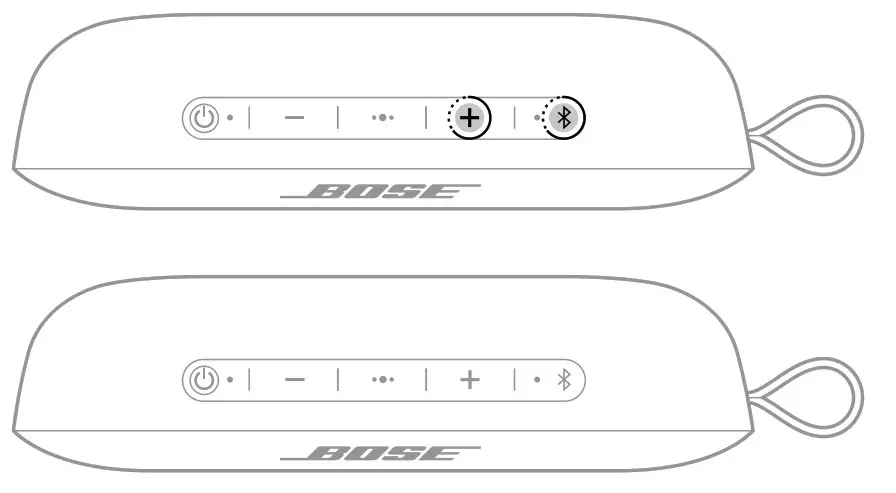 BOSE AM866666-0010 SoundLink Flex Bluetooth Speaker - Bluetooth button