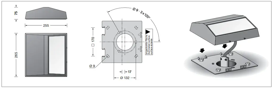 BEGA 84 174 Surface Mounted Floodlight - cover