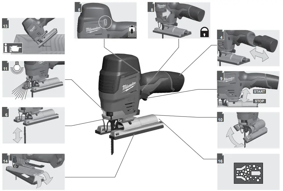 milwaukee M12 JS Compact Jigsaw - Fig