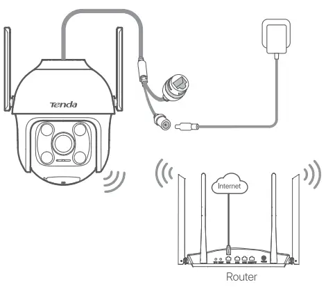 Tenda CH3 WCA Outdoor WiFi Pan or Tilt Camera - package contents1