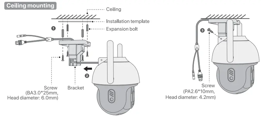 Tenda CH3 WCA Outdoor WiFi Pan or Tilt Camera - wall mounting