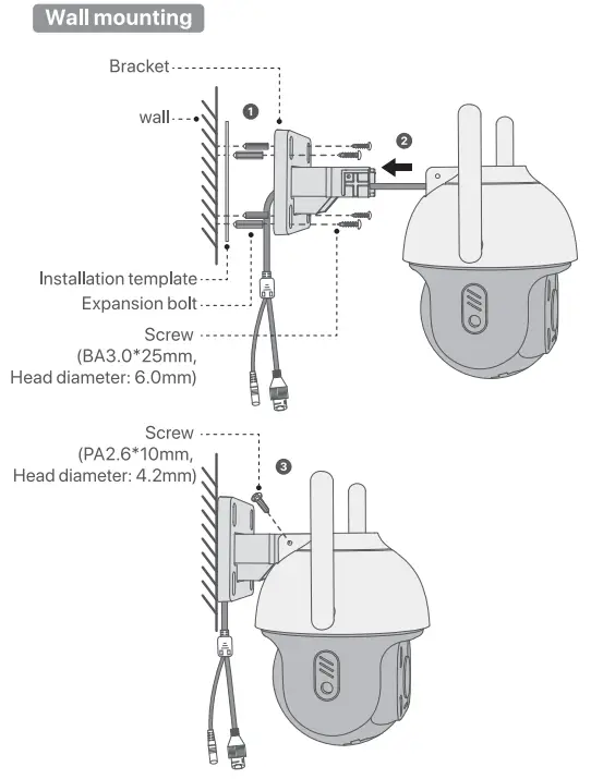 Tenda CH3 WCA Outdoor WiFi Pan or Tilt Camera - wall mounting1
